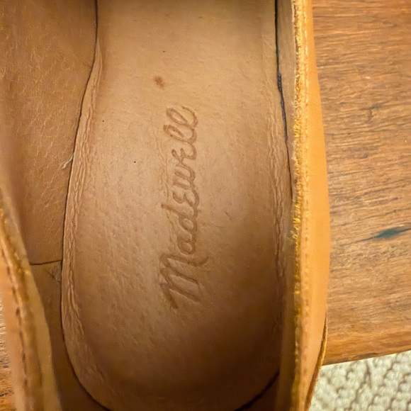Madewell Oxfords Leather Lace-Up Oxford Flats Cognac Tan 8.5 - Picture 2 of 10